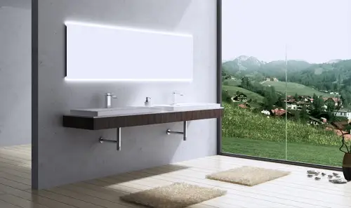 Umywalka naszafkowa prostokątna konglomerat - aranżacja 1