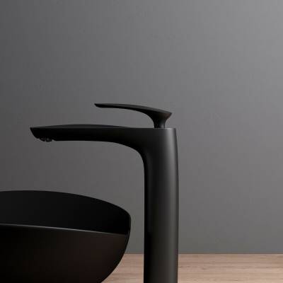 Bateria Umywalkowa Wysoka Czarna WAM7201