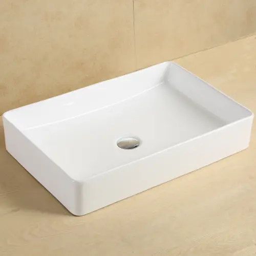 Umywalka nablatowa prostokątna ceramiczna C907 - zdjęcie nr 2