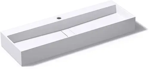 Prostokątna umywalka nablatowa Liniger LNG6028 Biały Mat 120cm - zdjęcie nr 2