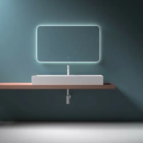 Prostokątna umywalka nablatowa Liniger LNG6028 Biały Mat 120cm - zdjęcie nr 3