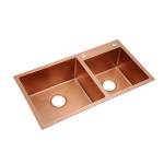 Zlewozmywak Kuchenny Seria X80 Dwukomorowy ROSE GOLD 