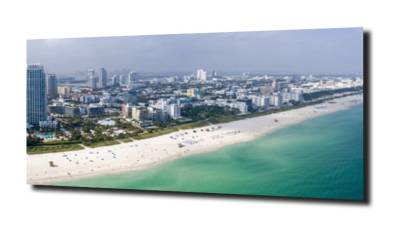 obraz na szkle Panorama na Miami Beach duża 