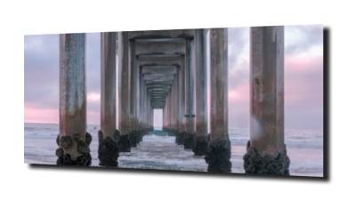 obraz na szkle Scripps Pier od strony morza 