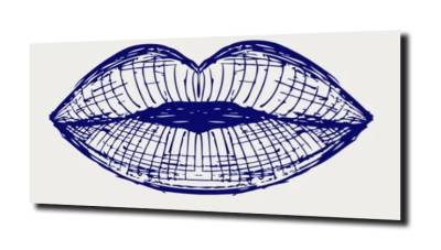 obraz na szkle, panel szklany Usta pop art. 