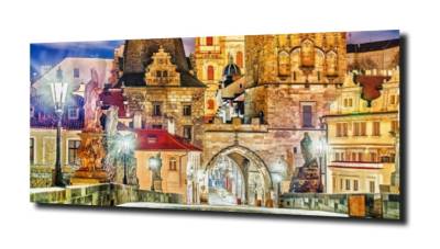 obraz na szkle, panel szklany Stare miasto 