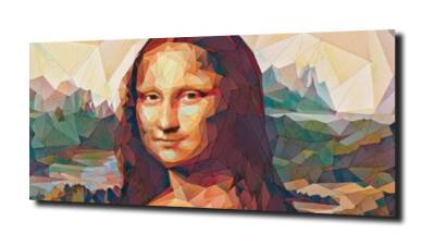 obraz na szkle Mona Lisa wersja nowoczesna 