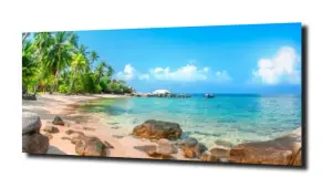 obraz na szkle Egzotyczna plaża na wyspie 