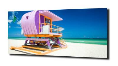 obraz na szkle, panel szklany Miami beach 