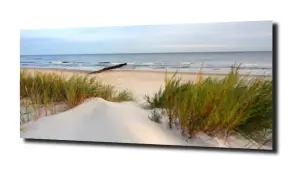 obraz na szkle Krajobraz na wydmy i plażę 
