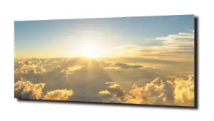 obraz na szkle Chmury wschód słońca niebo 