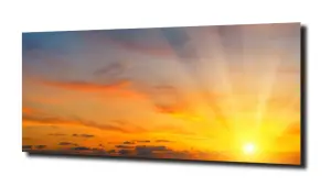 obraz na szkle Wschód słońca chmury niebo 