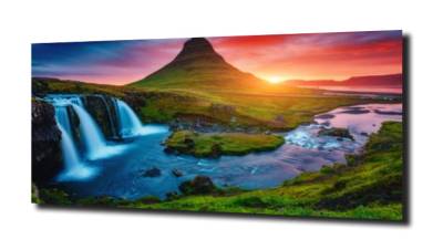 obraz na szkle Wulkan Islandia krajobraz  