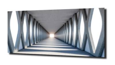 obraz na szkle, panel szklany Korytarz 3D 