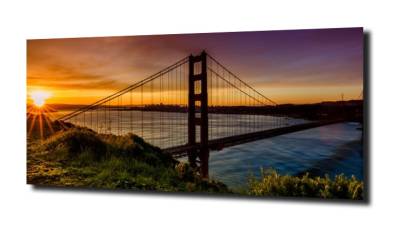 obraz na szkle, panel szklany Golden Gate 