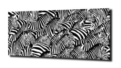 obraz na szkle, panel szklany Kolaż zebra 
