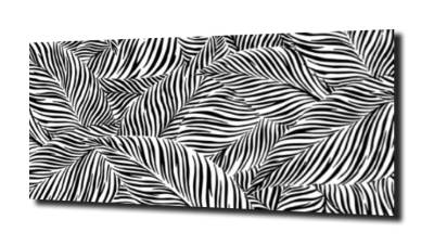 obraz na szkle Abstrakcja liść zebra  266 