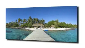 obraz na szkle Panorama na rajską wyspę  