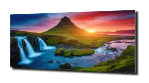 obraz na szkle Wulkan Islandia krajobraz 