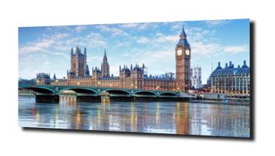 obraz na szkle Big Ben i parlament  w UK 