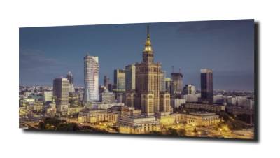 obraz na szkle Warszawa i Pałac Kultury  