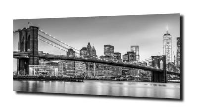 obraz na szkle, panel szklany Most w N.Y 