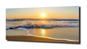 obraz na szkle Zachod słońća nad morzem 