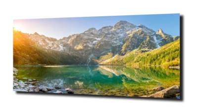 obraz na szkle Słońce Morskie Oko Tatry 