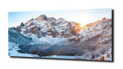 obraz na szkle Tatry i Morskie Oko zimą 
