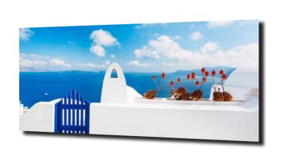 obraz na szkle Widok z Santorini morze  
