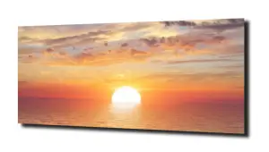 obraz na szkle Wschód słońca nad morzem 