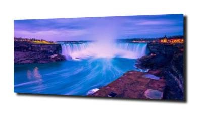 obraz na szkle Wodospad Niagara wieczór 