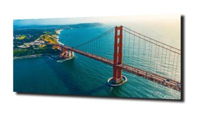 obraz na szkle Golden Gate z lotu ptaka 