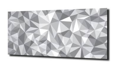 obraz na szkle Geometria 3D biały wzór  
