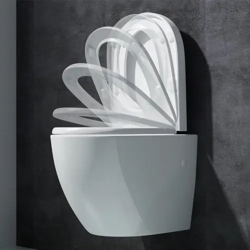 Misa WC Swiss Liniger Clarisa serii Rimless z wolnoopadającą deską toaletową