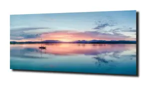 obraz na szkle Żaglowiec morze jezioro 