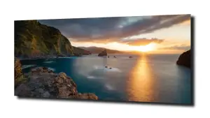 obraz na szkle Zachód słońca w zatoce 