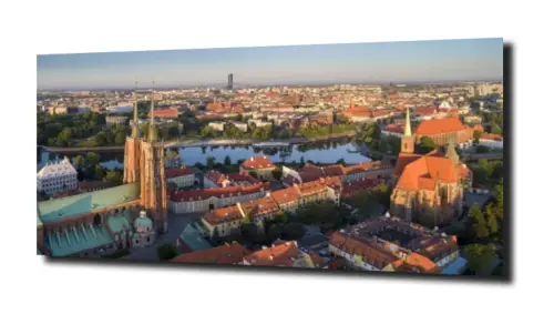 obraz na szkle Widok Wrocław starówka 