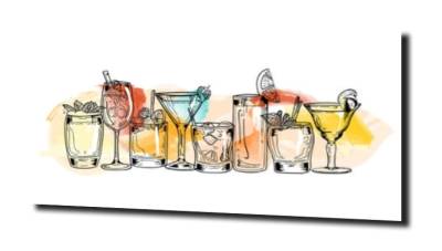 obraz na szkle, Panel szklany Drink 7 