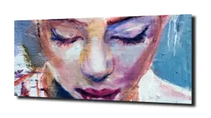 obraz na szkle Malarstwo twarz sztuka 