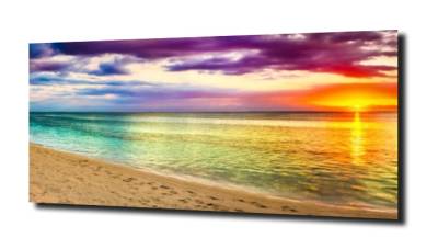 obraz na szkle Plaża słońce panorama 