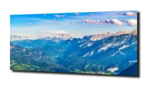 obraz na szkle Panorama na Alpy duża 