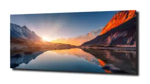 obraz na szkle Jezioro wysokie góry  