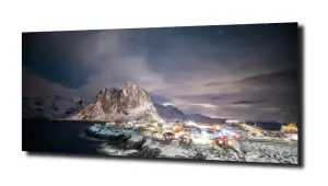 obraz na szkle Norweska osada górska 