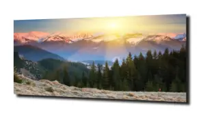 obraz na szkle Góry w blasku słońca  