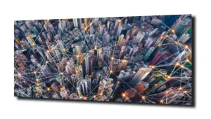 obraz na szkle Sieć nad Hong Kongiem 