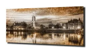 obraz na szkle Wrocław w stylu retro 