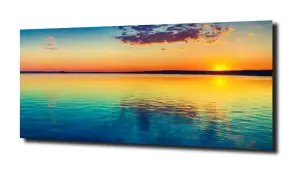 obraz na szkle Zachód słońca brzeg  