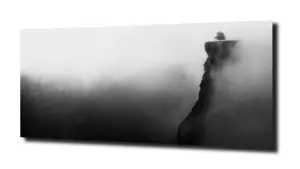 obraz na szkle Czarno- białe drzewo 