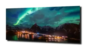 obraz na szkle Zorza polarna niebo  